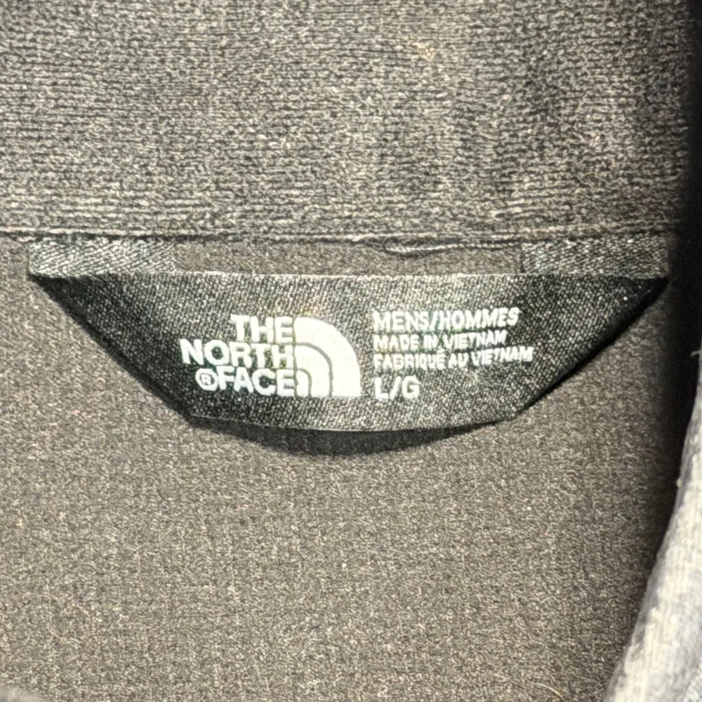 The North Face Mens Large Softshell Full Zip Vest Heathered‎ Gray Gravie Logo L